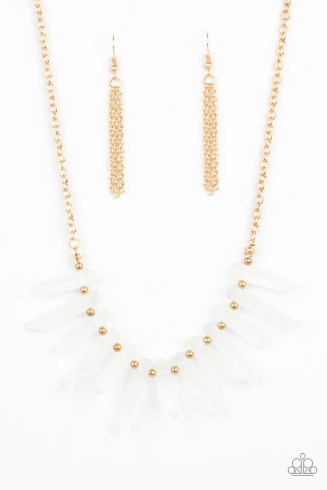 Paparazzi Accessories ?Ice Age Intensity - Gold Necklace? Flat Rate Ship $4.50? Great Accessory summer look
