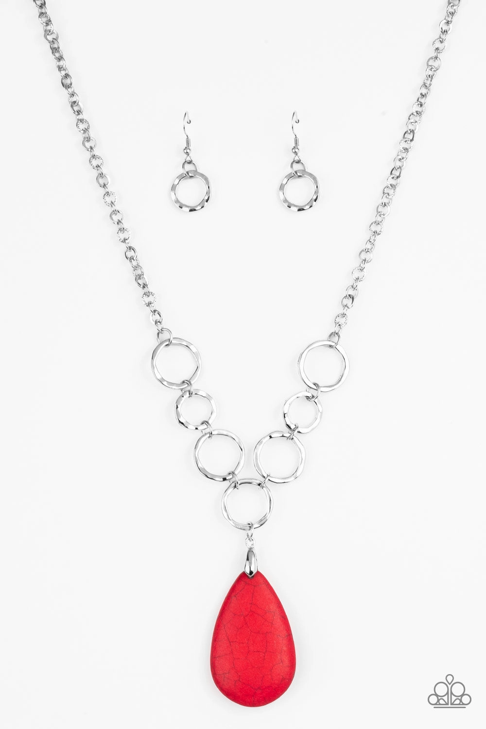 handmade piece Paparazzi Accessories ? Livin On A PRAIRIE - Red Necklace?Flat Rate Ship $4.50?