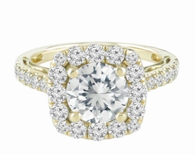2.44 ctw GIA Certified Diamond Engagement Ring 18k Yellow Gold Durable item