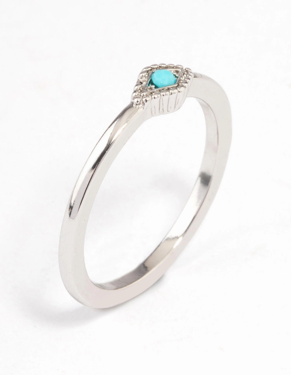 Silver Intricate Eye Ring square shape