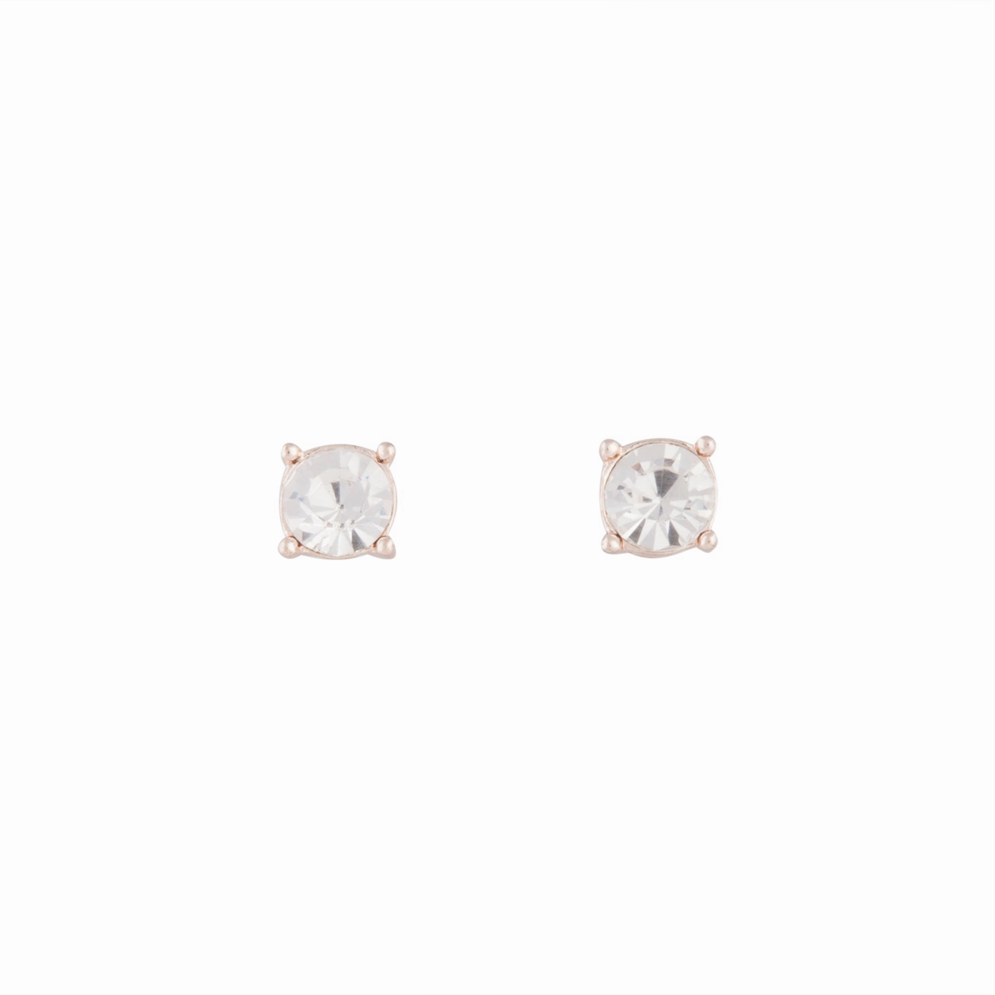 Premium Piece Secure look Rose Gold Glass Earrings