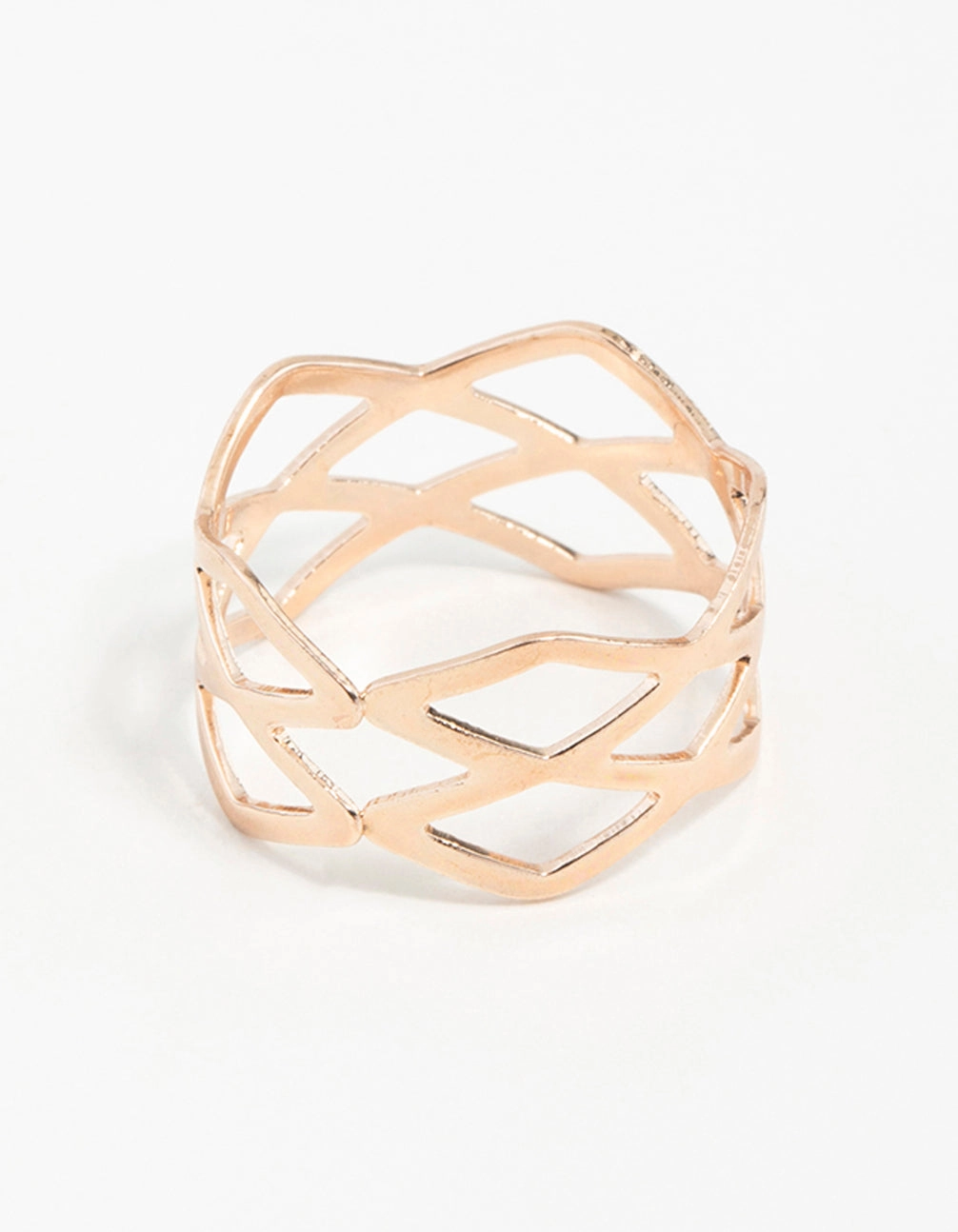 Dramatic Effect Superior Gift Rose Gold Multi Cross Over Ring