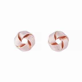 Rose Gold Small Twisted Knot Stud Vintage Decor Pretty Look