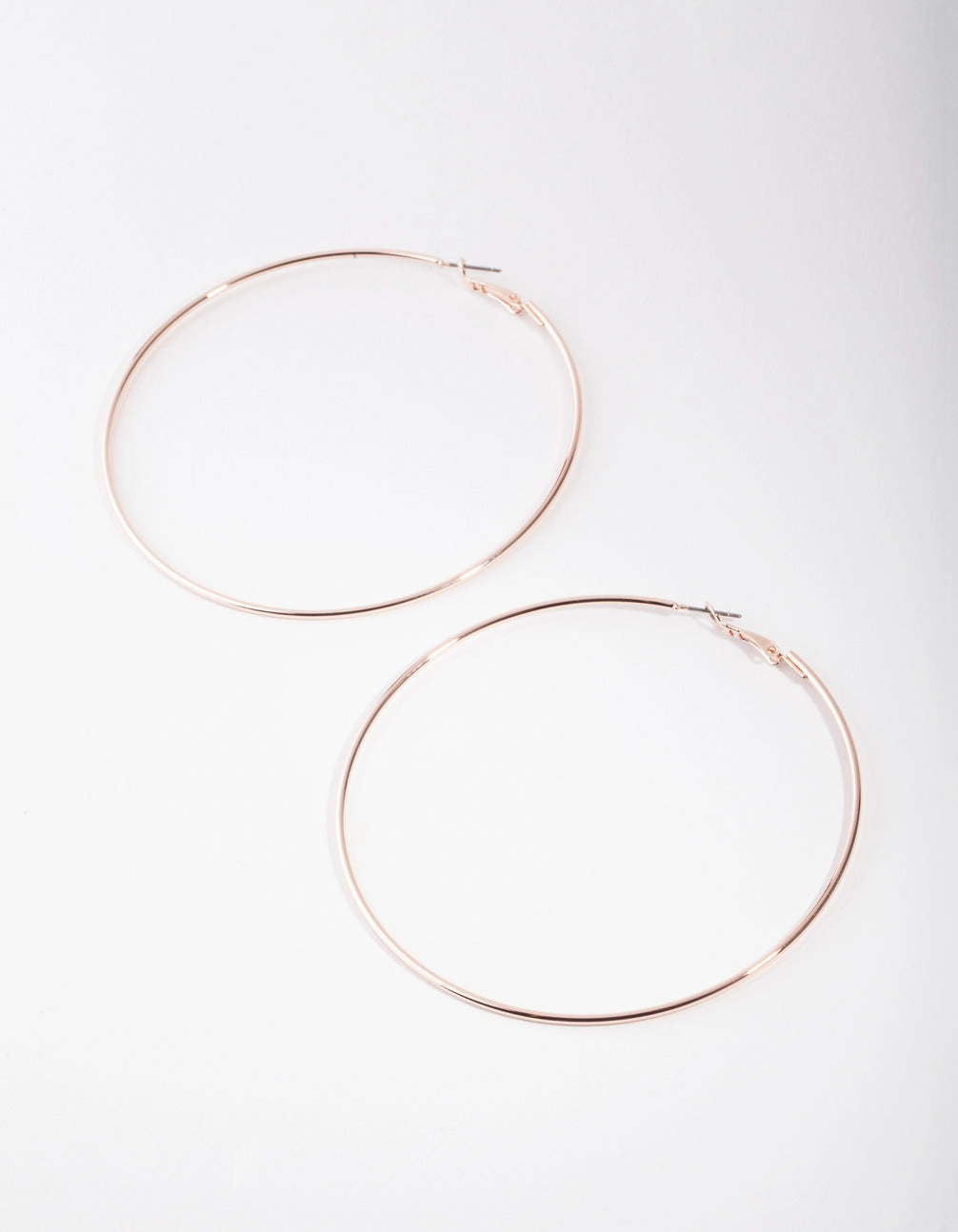 Rose Gold Super Hoop Earrings Dainty Piece