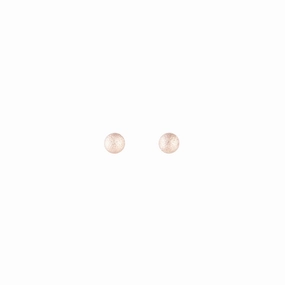 Fashionable Option Rose Gold Texture Ball Stud Earrings