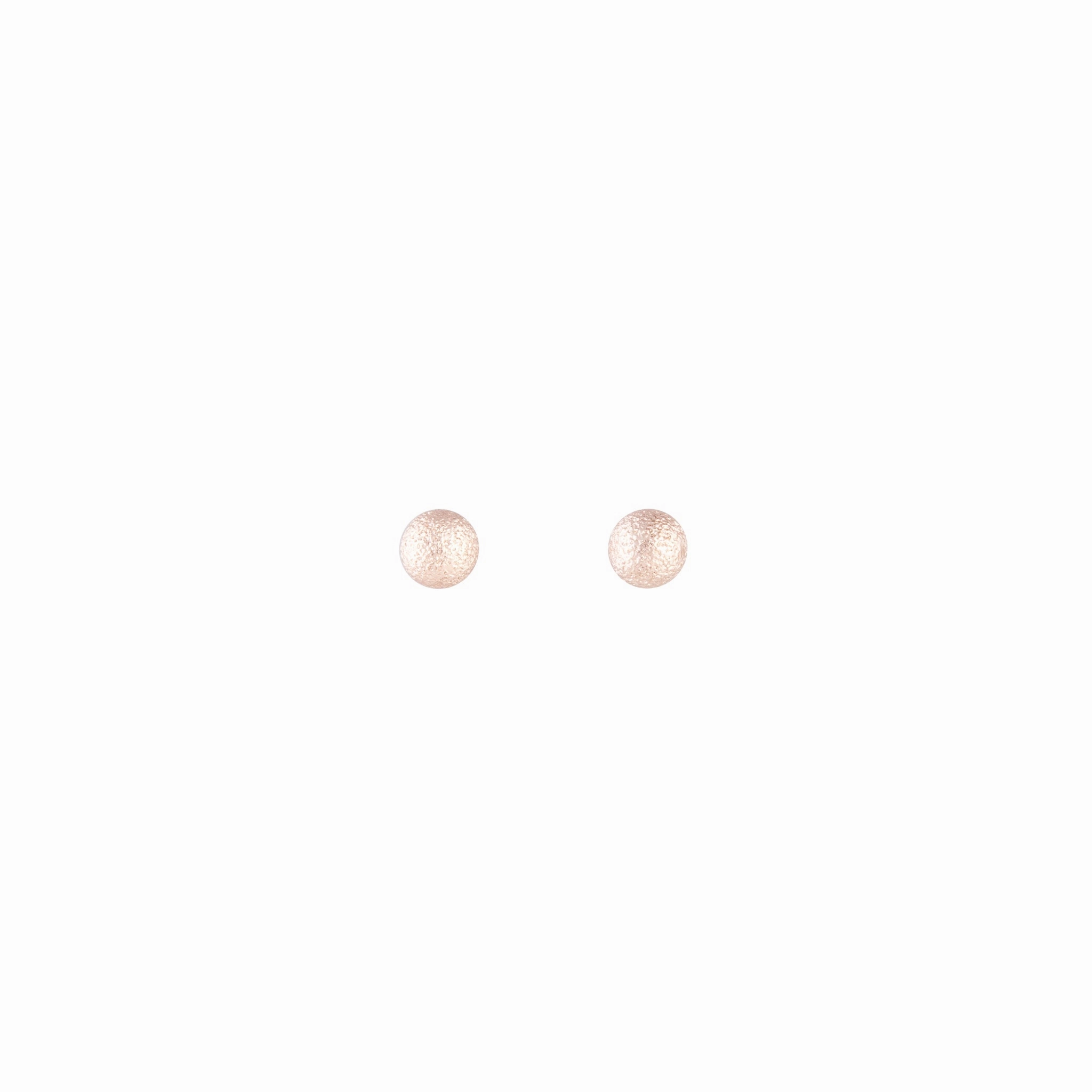 Fashionable Option Rose Gold Texture Ball Stud Earrings