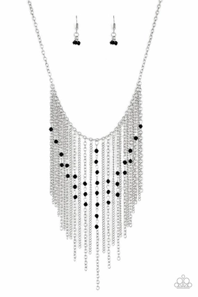 Elegant Detail Paparazzi Accessories ?First Class Fringe - Black Necklace? Flat Rate Ship $4.50?