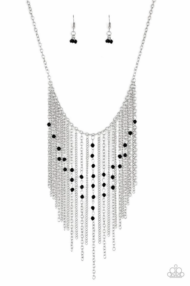 Elegant Detail Paparazzi Accessories ?First Class Fringe - Black Necklace? Flat Rate Ship $4.50?