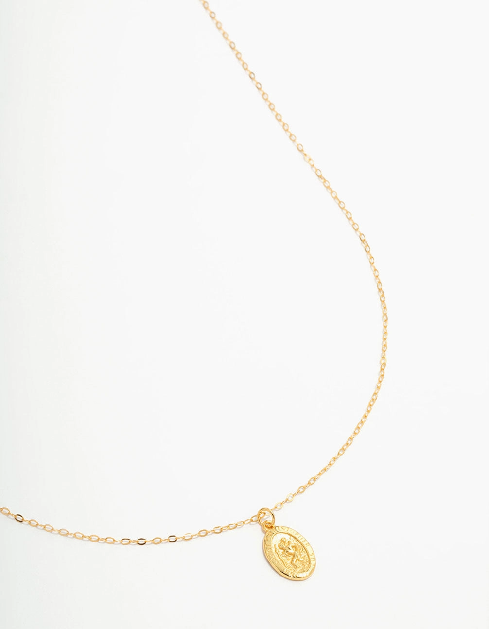 Gold Plated Sterling Silver St. Christopher Pendant Necklace Adult Evening Jewelry Cultural Event