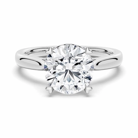 Secret Solitaire Round Moissanite Engagement Ring Romantic Item