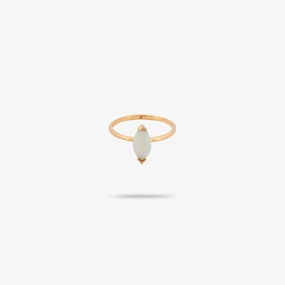 Amare Wear Ethiopia Opal Marquise Solitaire Ring Hypoallergenic Embellishment