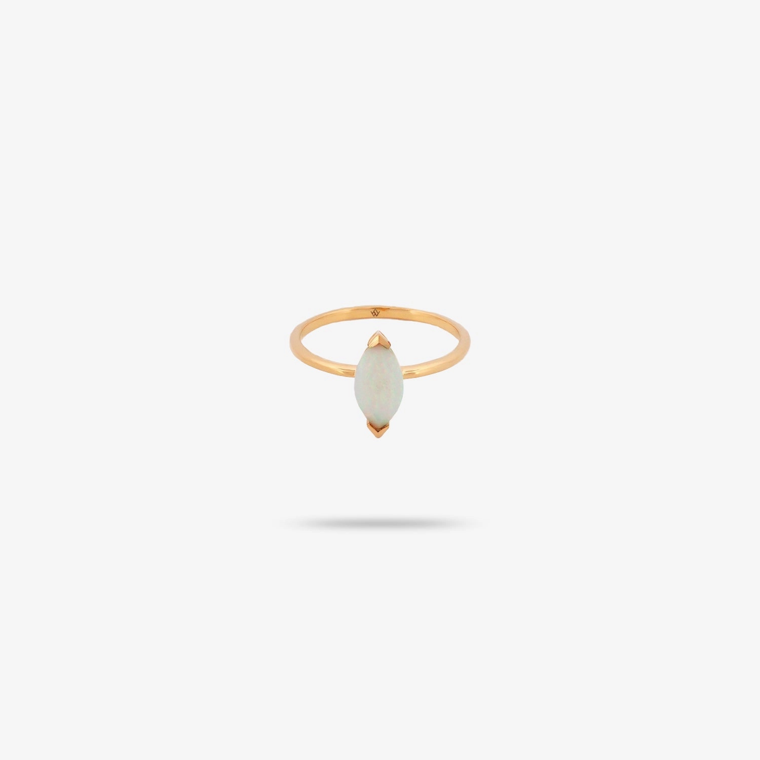 Amare Wear Ethiopia Opal Marquise Solitaire Ring Hypoallergenic Embellishment