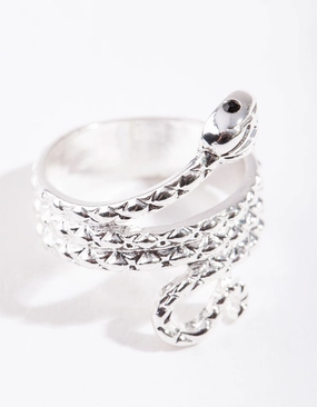 Heritage Gift Casual accessory Silver Etched Snake Ring
