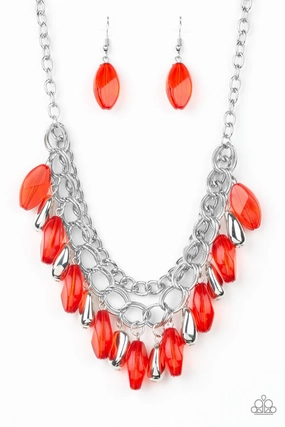 Paparazzi Accessories ? Spring Daydream - Red Necklace?Flat Rate Ship $4.50? Urban Highlight