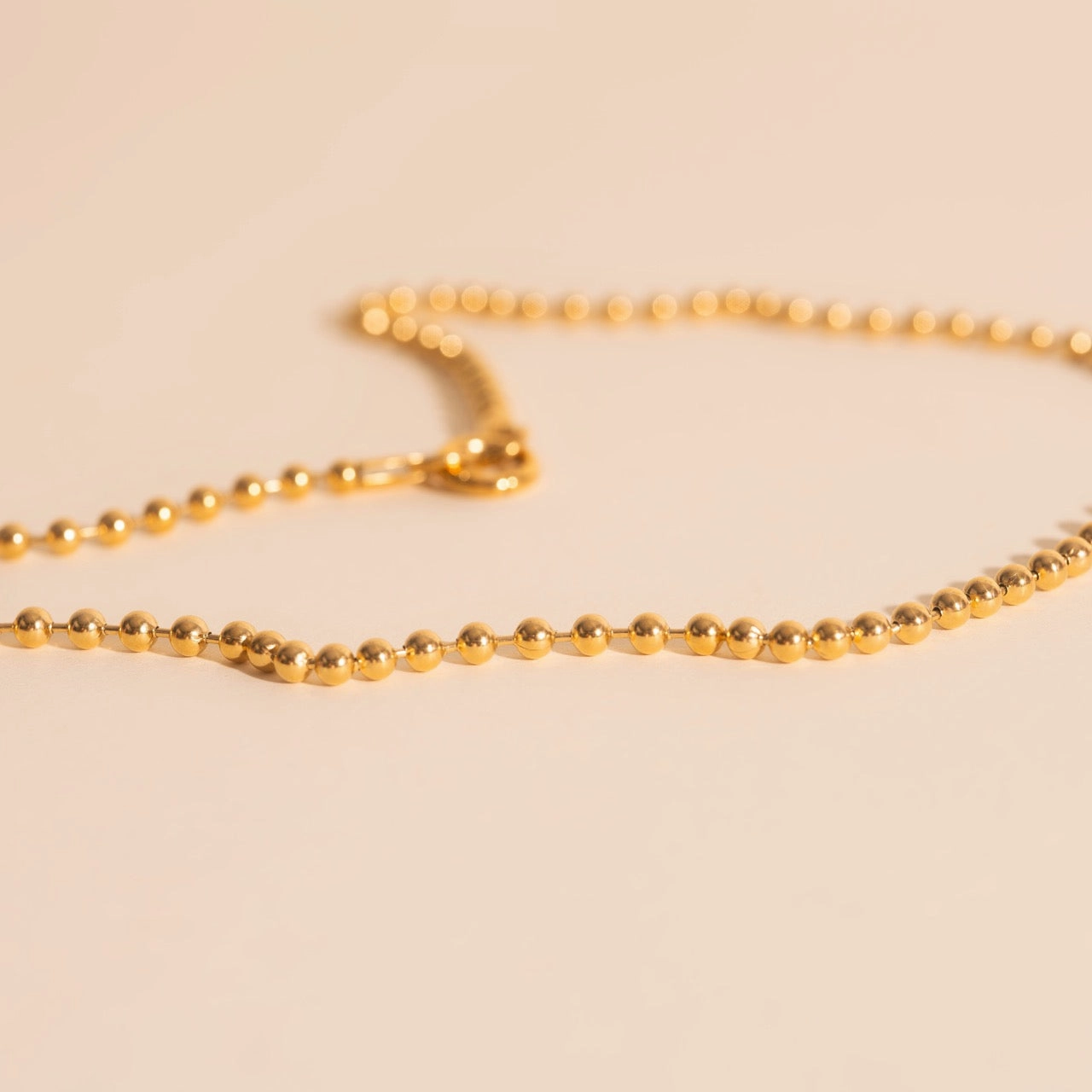 Dress Up Time Fashionable Shine Finish Ball Chain Necklace