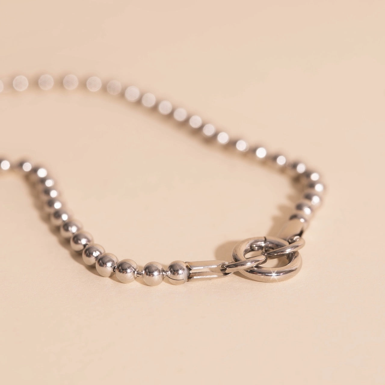 Polished Glow Dainty Shine Ball Chain Necklace