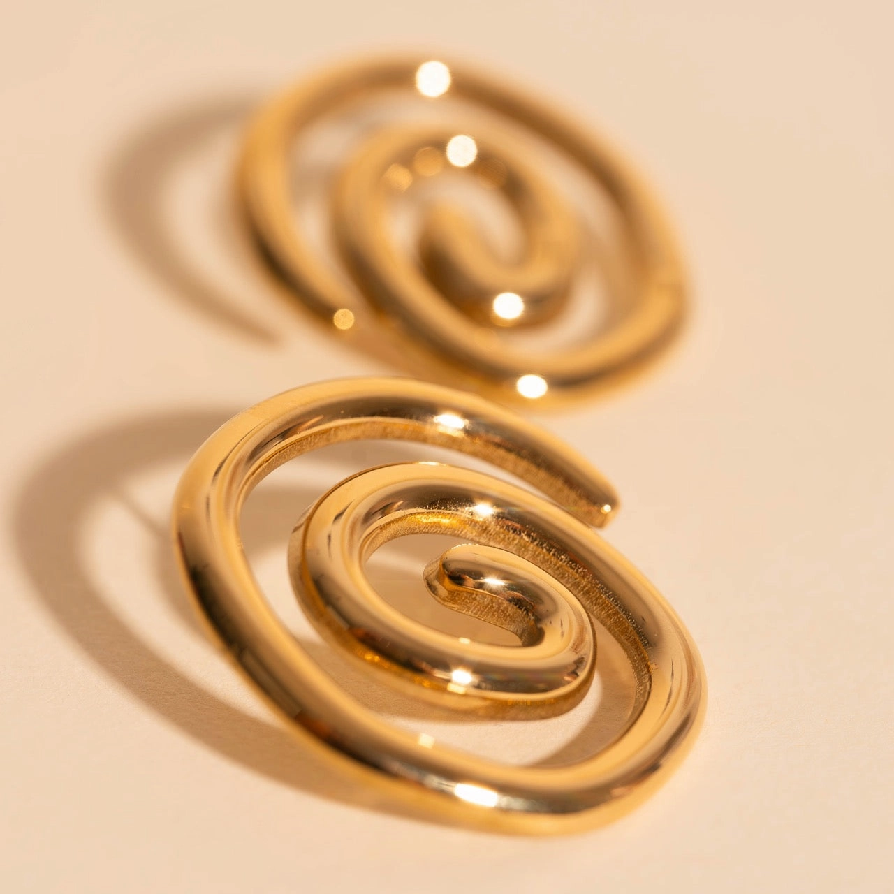 Spiral Stud Earrings Charming Features Sophisticated Embellishments