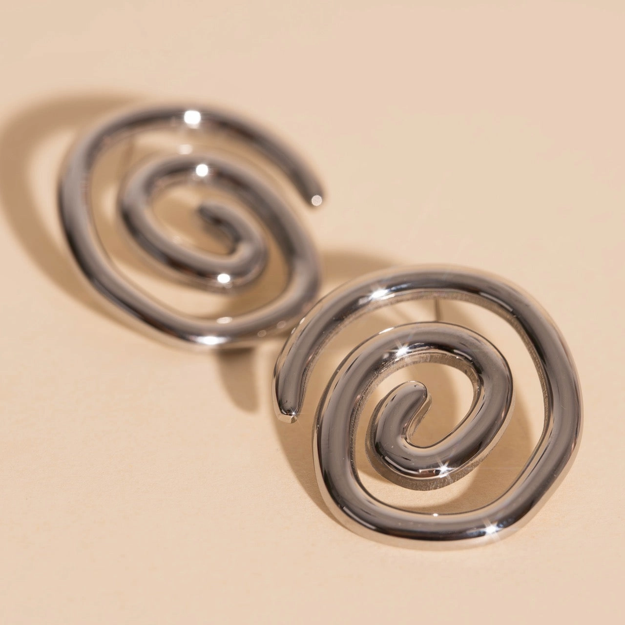 Spiral Stud Earrings Gentle Radiance