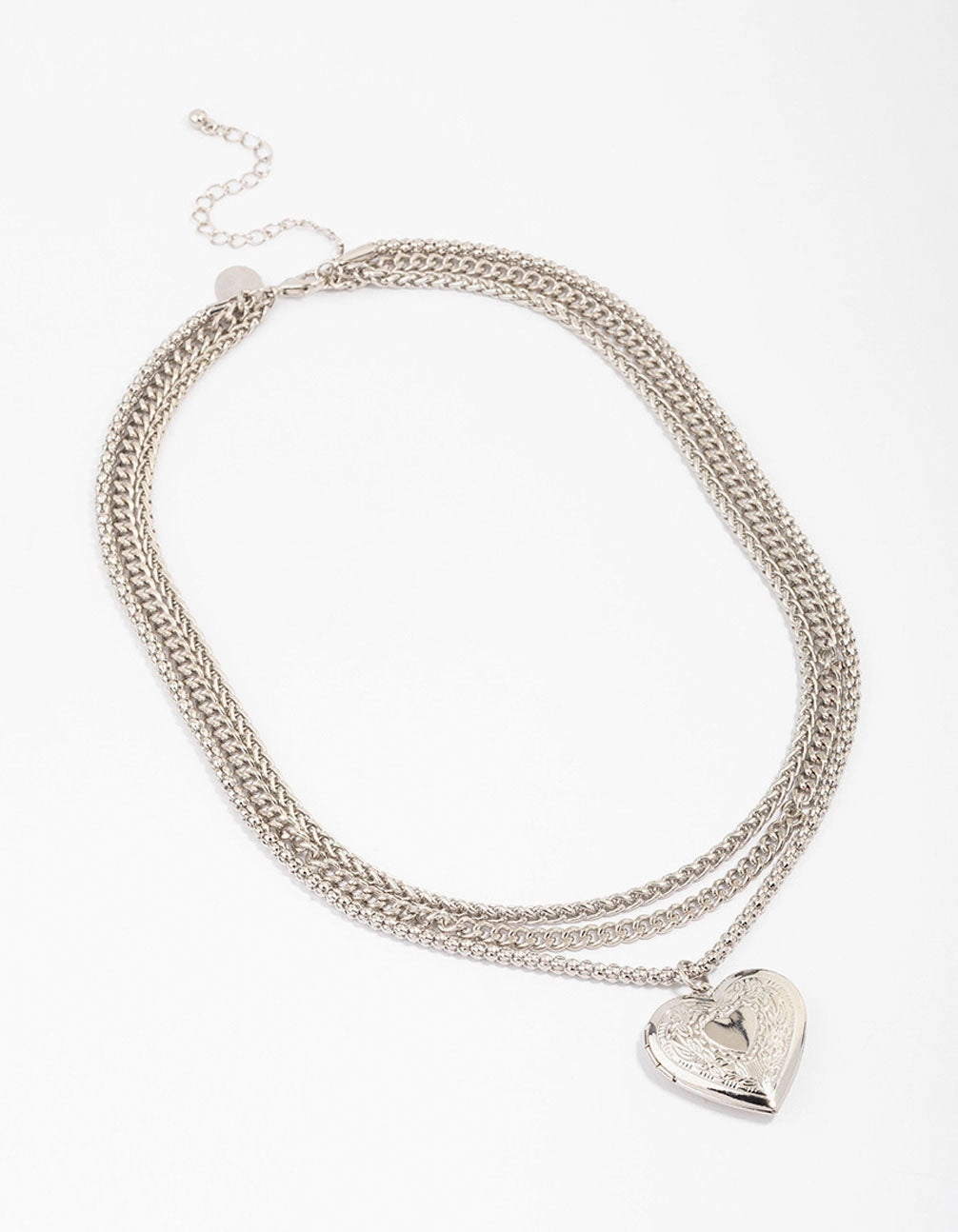 Silver Chain Set Heart Pendant Necklace Forever Item