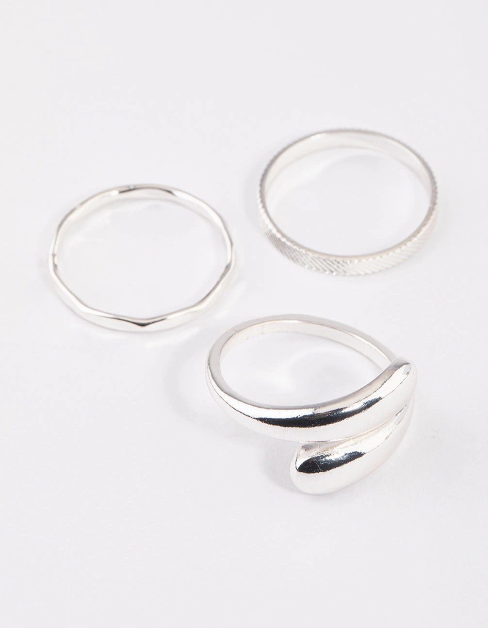 Dreamy Style Silver Classic Wrap Ring Pack