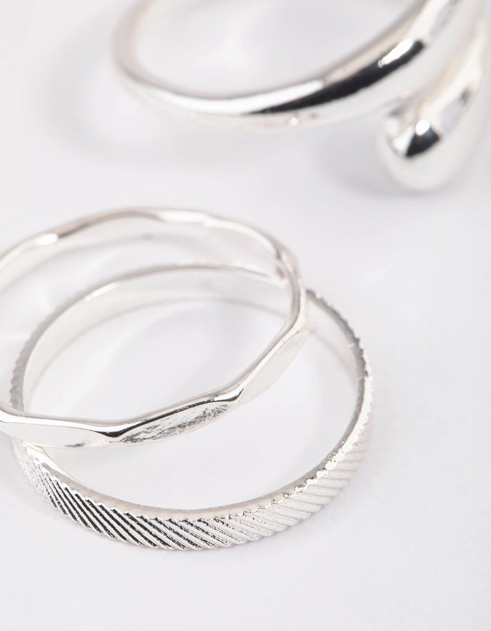 Silver Classic Wrap Ring Pack Chic Favorite
