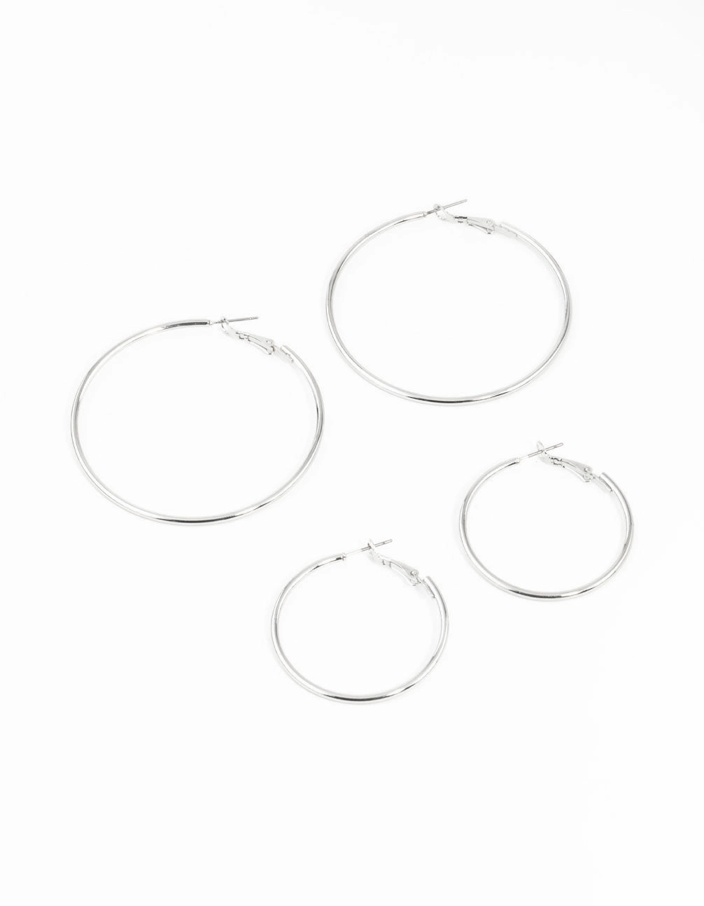 Cute Trinket Silver Mixed Hoop Earring Pack