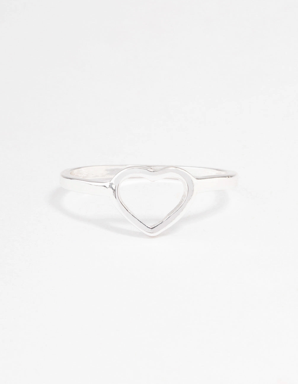 Excellent Craft Silver Open Heart Ring
