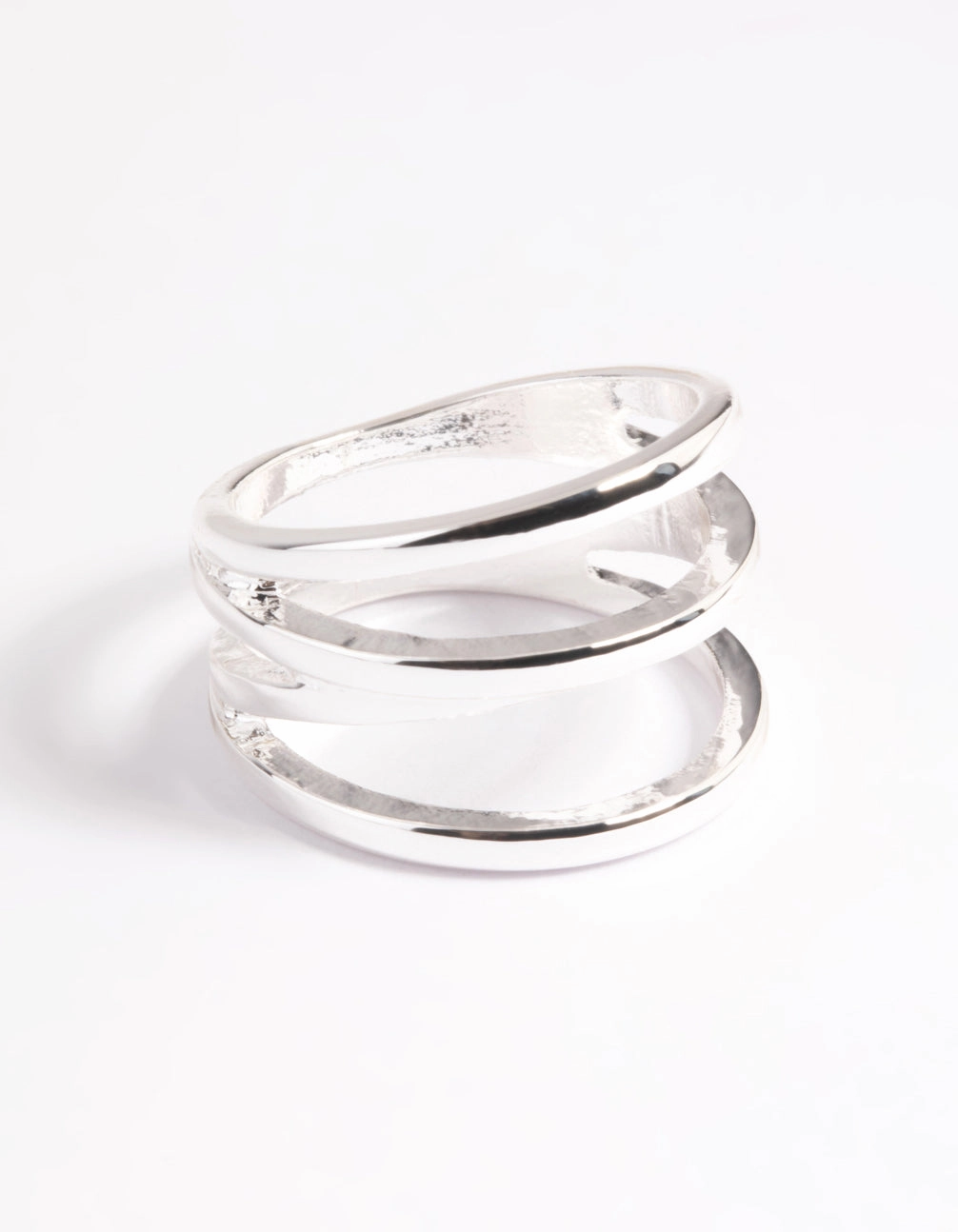Silver Plated Three in One Ring Smart Present Cool Look