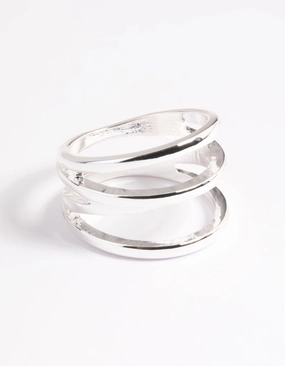 Silver Plated Three in One Ring Smart Present Cool Look