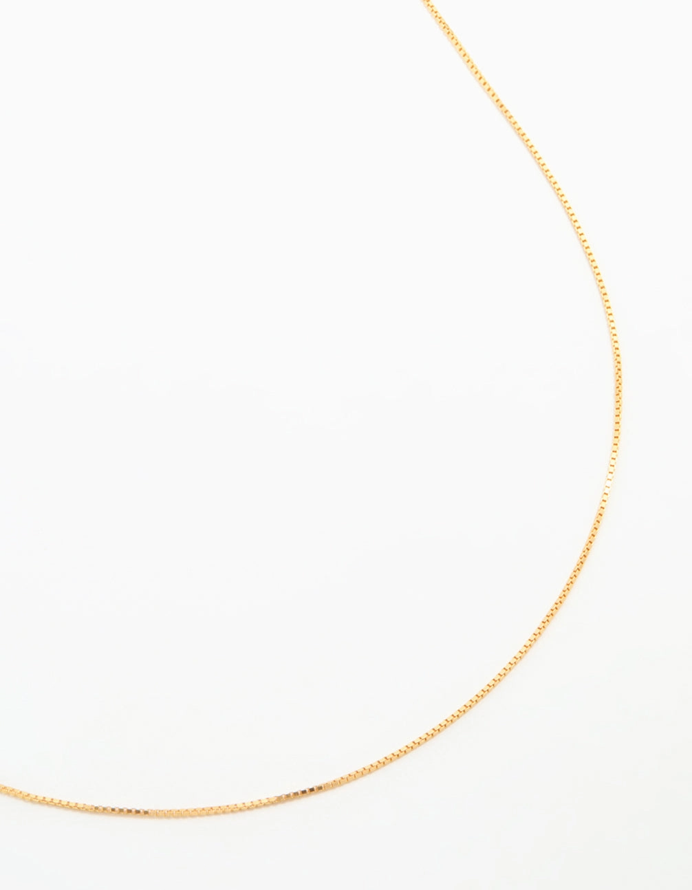 Gorgeous Design Gold Plated Sterling Silver Box Link Adjustable Necklace