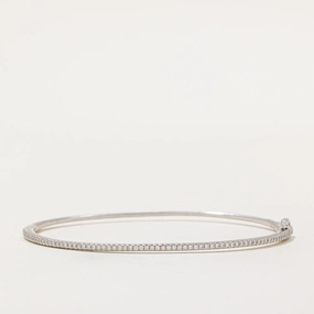 Single Row Diamond Bangle Bracelet | 0.58ctw | 7.5" | Shiny Pieces