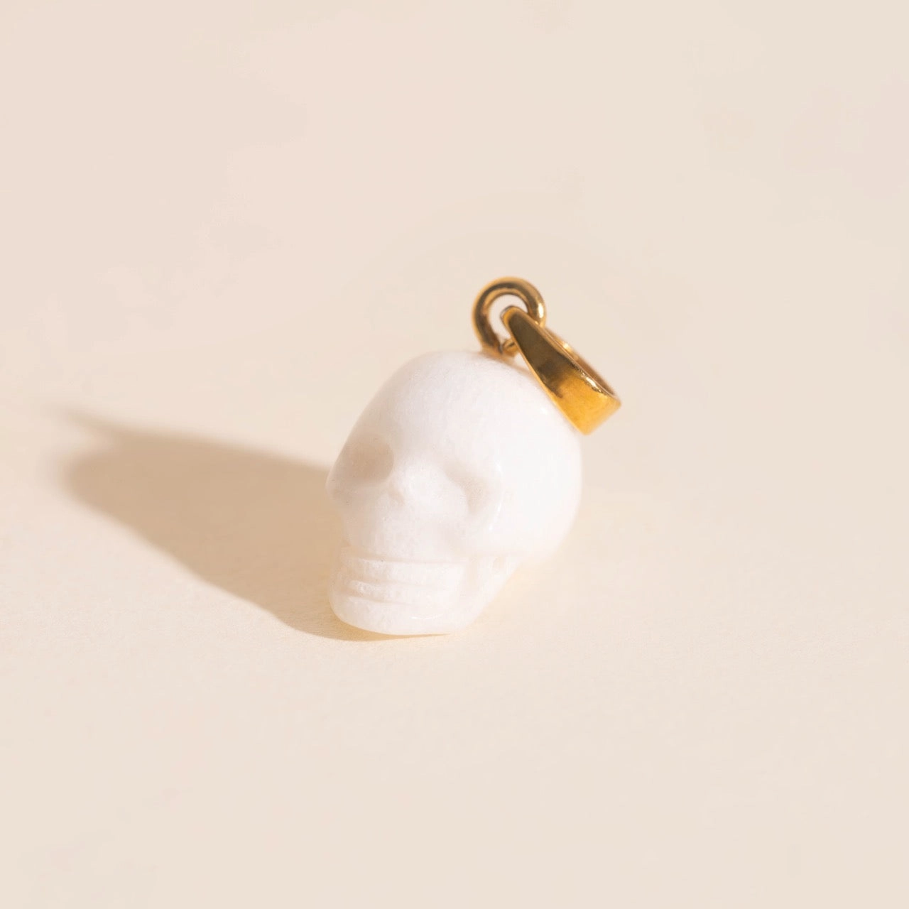 Skull Necklace Charm Subtle Highlight