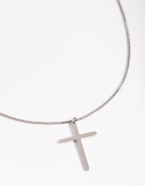 Waterproof Stainless Steel Cross Necklace Career Jewelry Work Outfit
