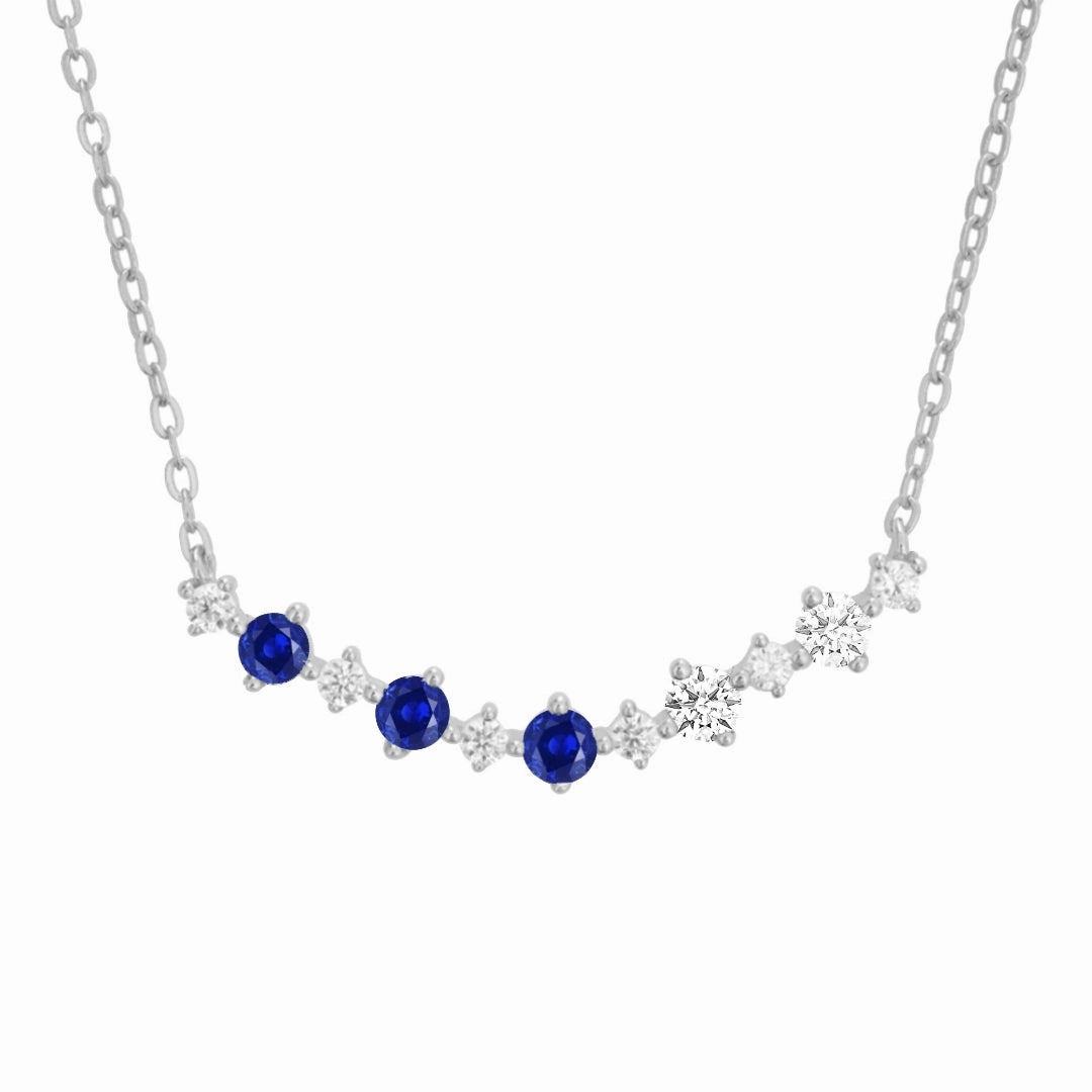 Memory Piece Daily Look Sterling Silver Colorful Rounded Bar Necklace