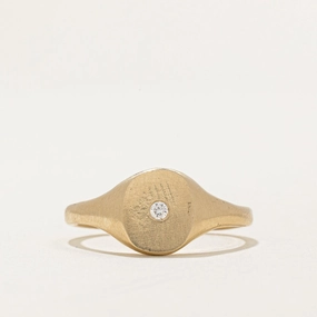 Single Stone Diamond Ring | 0.03ct | SZ 8.5 Distinctive Look Trendy Touch