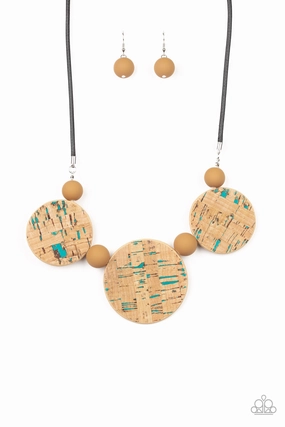 Paparazzi Accessories ? Pop The Cork - Blue Necklace?Flat Rate Ship $4.50? Urban Street For Boss