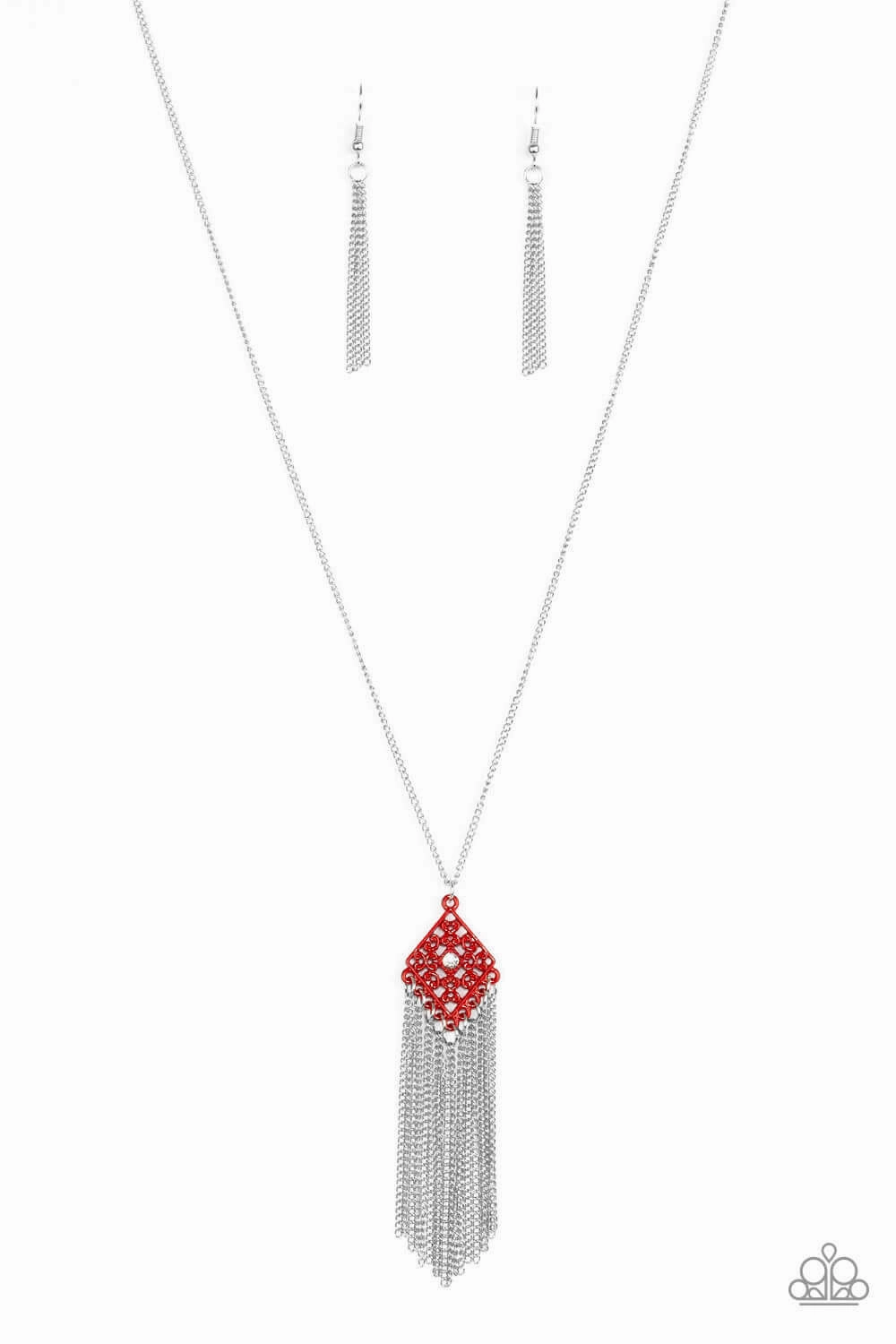 Paparazzi Accessories ? Color Me Capricious - Red Necklace?Flat Rate Ship $4.50? Fashion Gift For Him