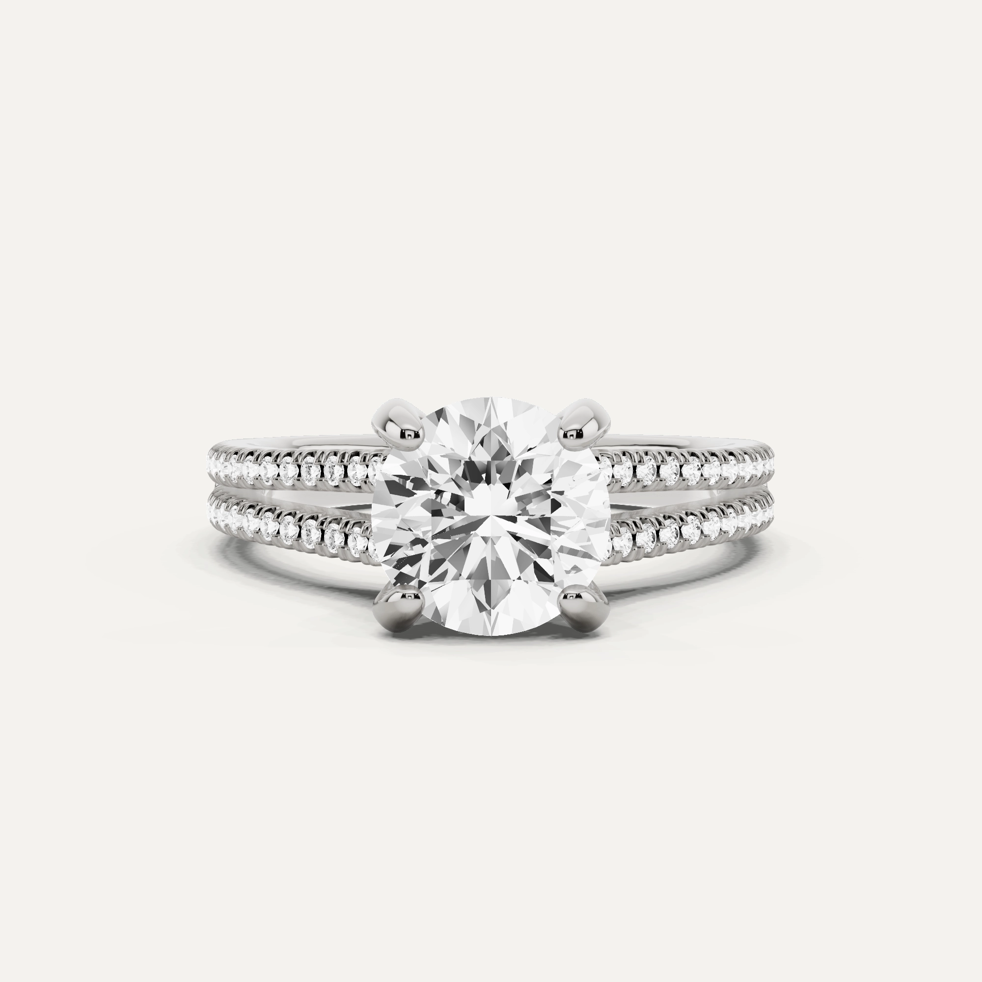 1 3/4 ctw Round Diamond Split Shank Hidden Halo Engagement Ring Shining Detail Handcrafted Feel