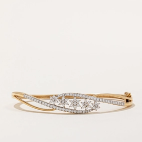 Light Touch Opulent Radiance Diamond Five Star Bangle Bracelet | 1.01ctw | 7.5" |