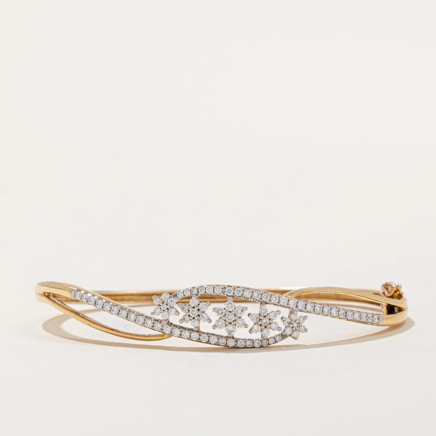 Light Touch Opulent Radiance Diamond Five Star Bangle Bracelet | 1.01ctw | 7.5" |
