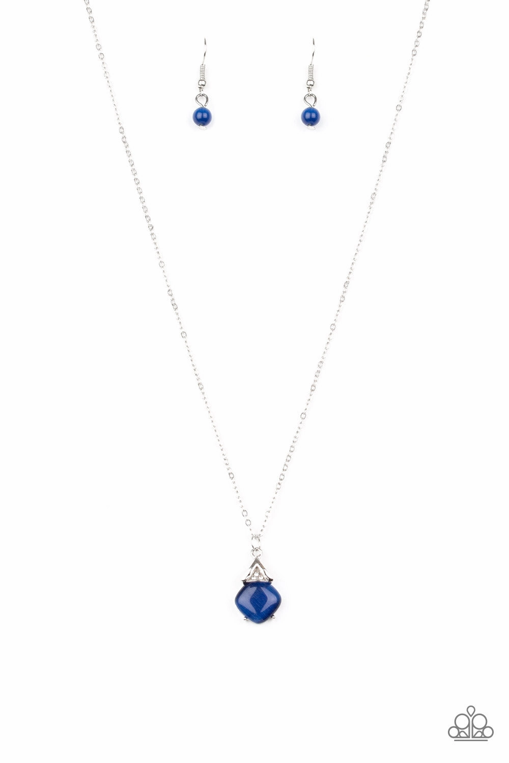 Paparazzi Accessories ? Romantic Razzle - Blue Necklace?Flat Rate Ship $4.50? Minimal Edge Splendid Item