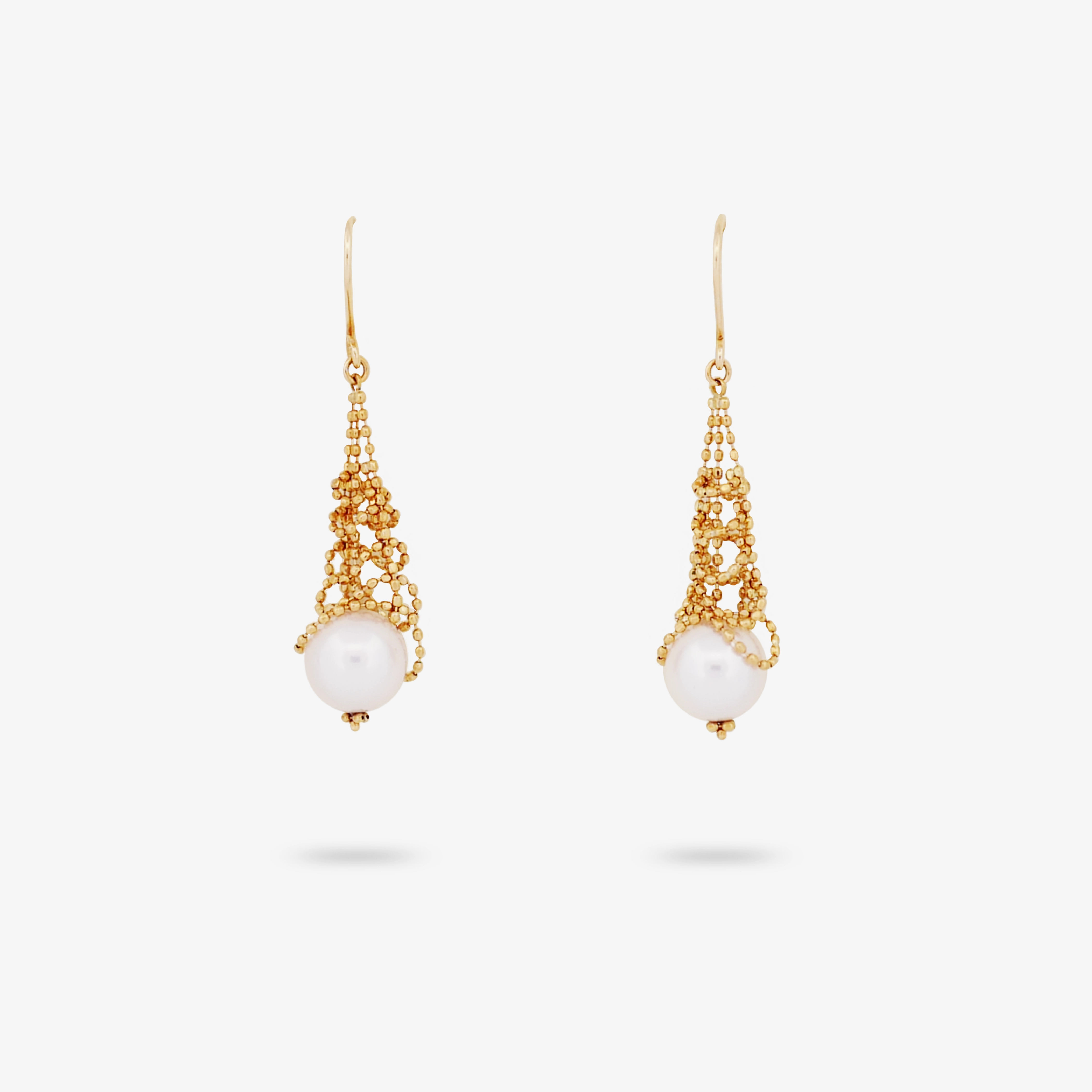 Elegant Product Beautiful Decor Amare Wear Regal Akoya Pearl Chandelier Earrings(18k)