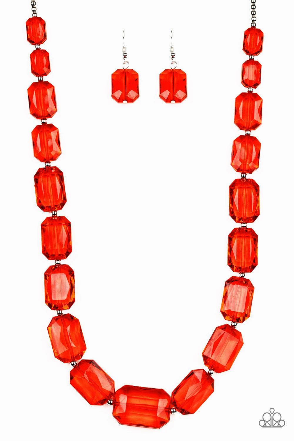Paparazzi Accessories ? ICE Versa - Red Necklace?Flat Rate Ship $4.50? Group Piece