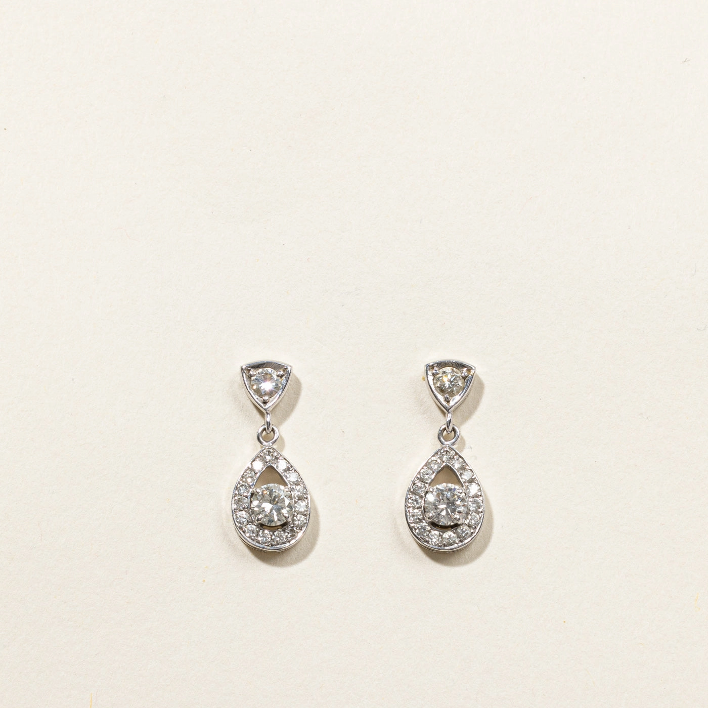 Diamond Drop Dangle Earrings | 1.02ctw | Modern Classic