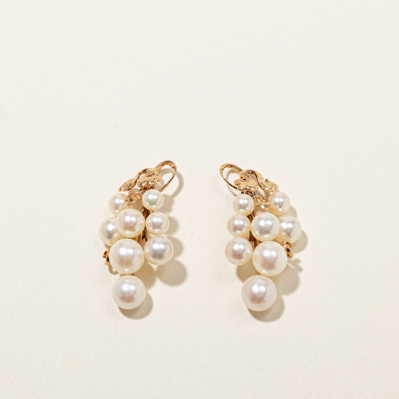 Celebration Style Glamorous Accent Multi Pearl Earrings