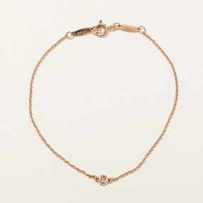 'Tiffany & Co' Elsa Peretti Diamonds by the Yard Bracelet | 0.07ct |  7" | Polished Lines Sweet Touch