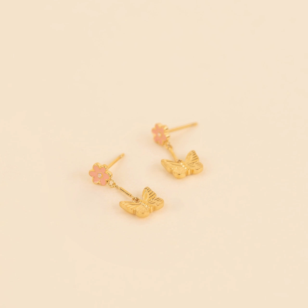 Cozy Accent Spring Butterfly Dangle Stud Earrings
