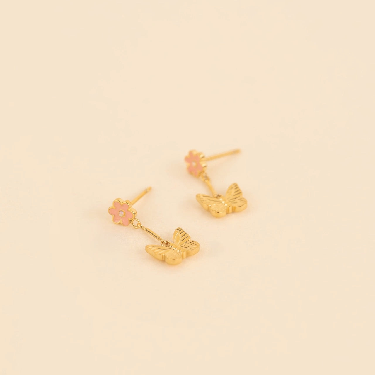Spring Butterfly Dangle Stud Earrings Rich Detailing