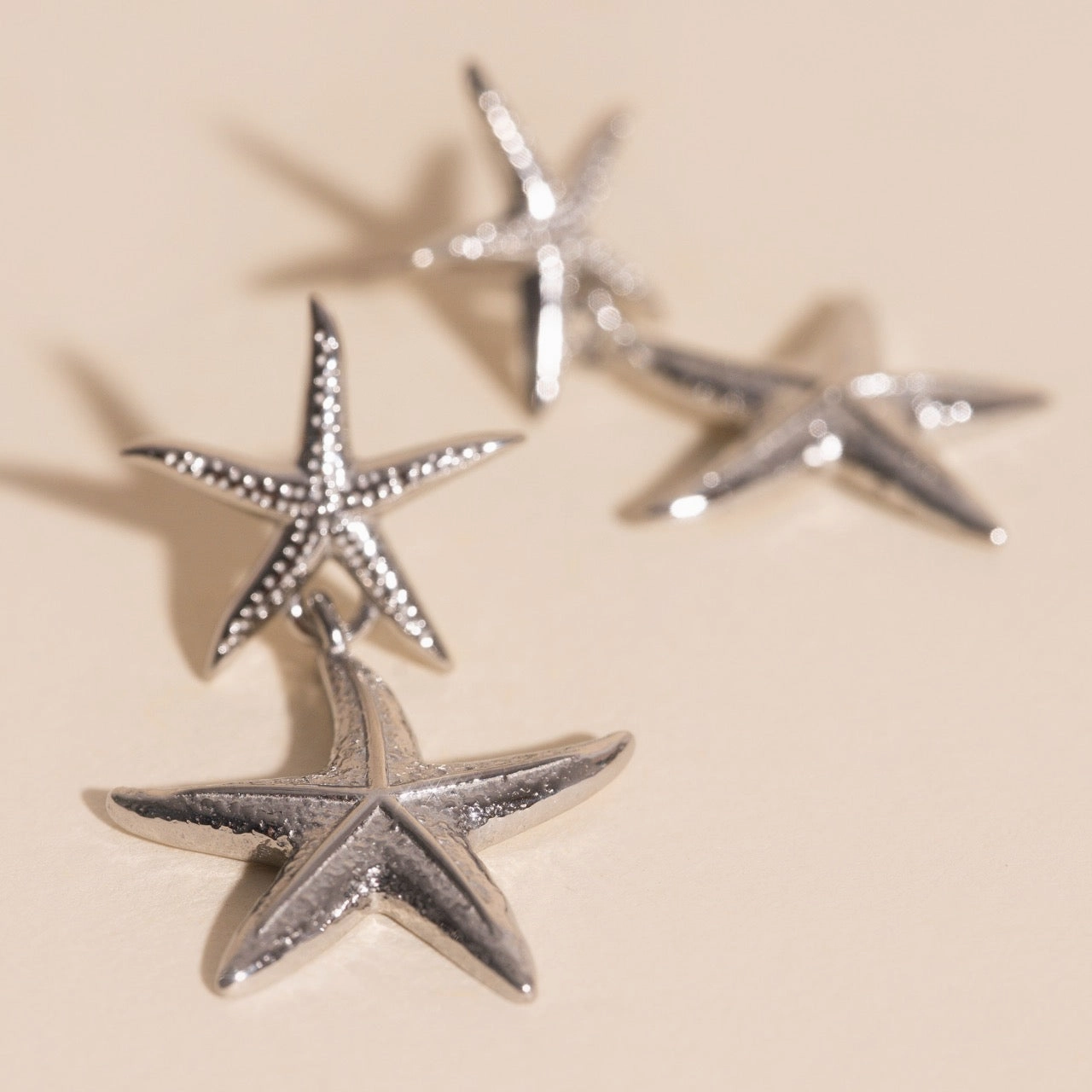 Elegant Spark Sparkling Touch Starfish Dangle Stud Earrings