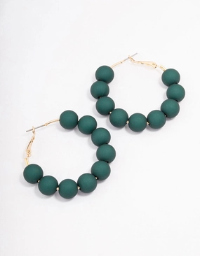 Gold Coated Ball Hoop Earrings Creative Jewelry Artistic embellishment